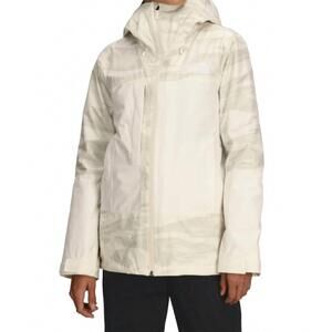 NEW THE NORTH FACE thermoball snow triclimate jacket in white dune edge